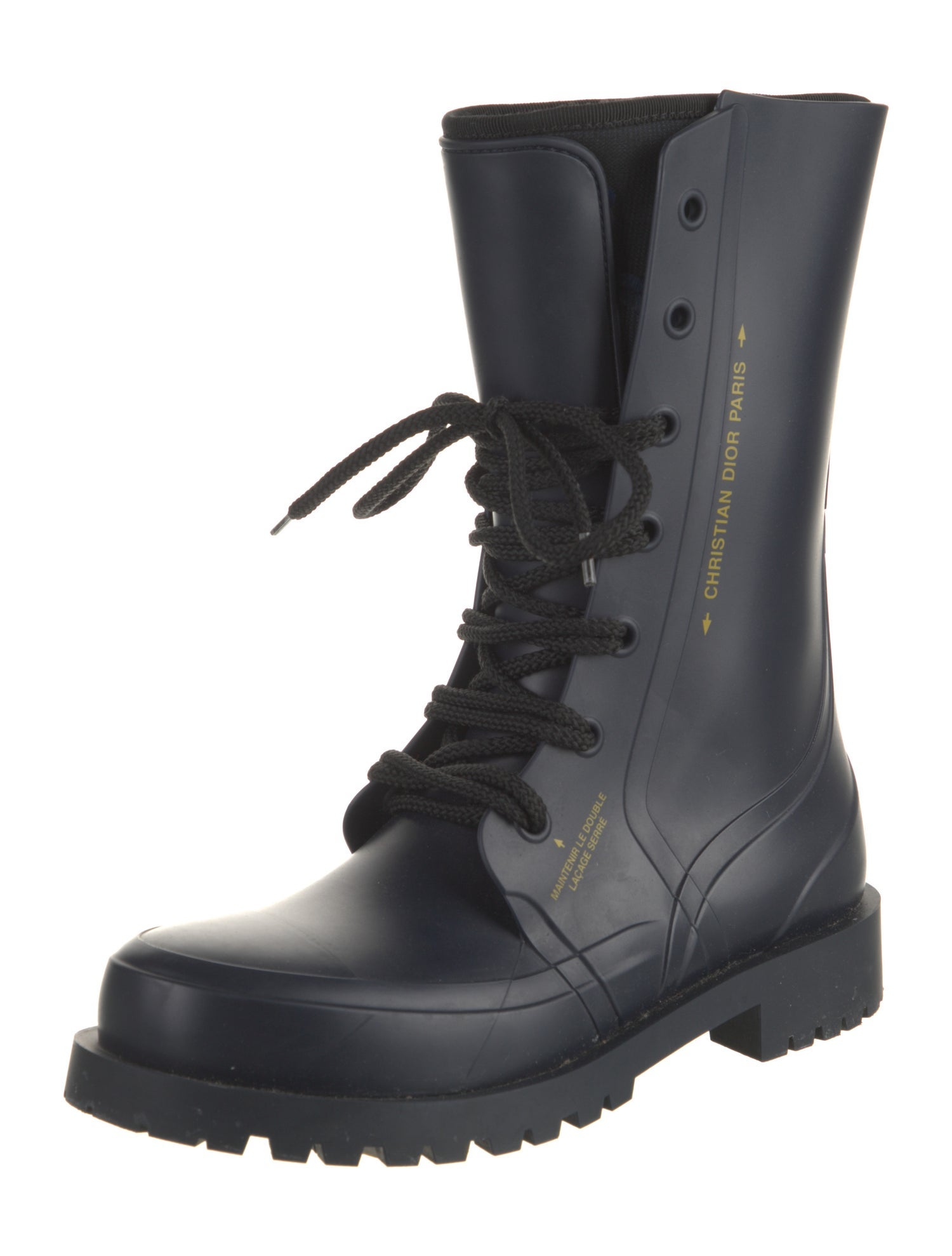 Christian Dior Bee Accent Rubber Rain Boots